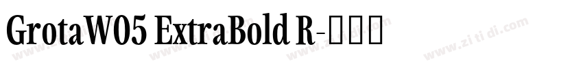 GrotaW05 ExtraBold R字体转换